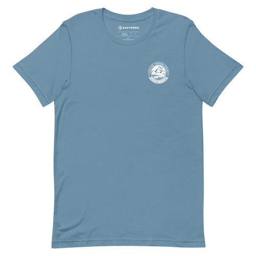 HEALING THROUGH HIKING-HIKING CLUB Men’s T-Shirts Short Sleeve T-Shirt Steel Blue S 