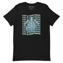 Load image into Gallery viewer, LET’S CONTINUE; TRANQUILLITY TURTLE Men’s T-Shirts Short Sleeve T-Shirt Black XS 

