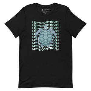 LET’S CONTINUE; TRANQUILLITY TURTLE Men’s T-Shirts Short Sleeve T-Shirt Black XS 