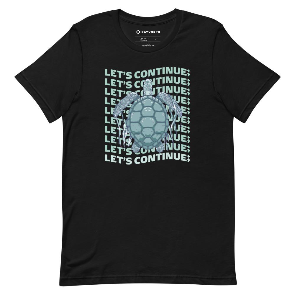 LET’S CONTINUE; TRANQUILLITY TURTLE Men’s T-Shirts Short Sleeve T-Shirt Black XS 