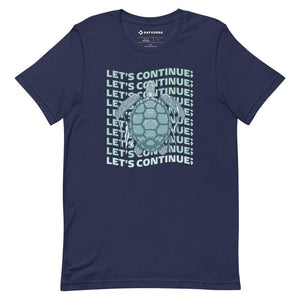 LET’S CONTINUE; TRANQUILLITY TURTLE Men’s T-Shirts Short Sleeve T-Shirt Navy XS 