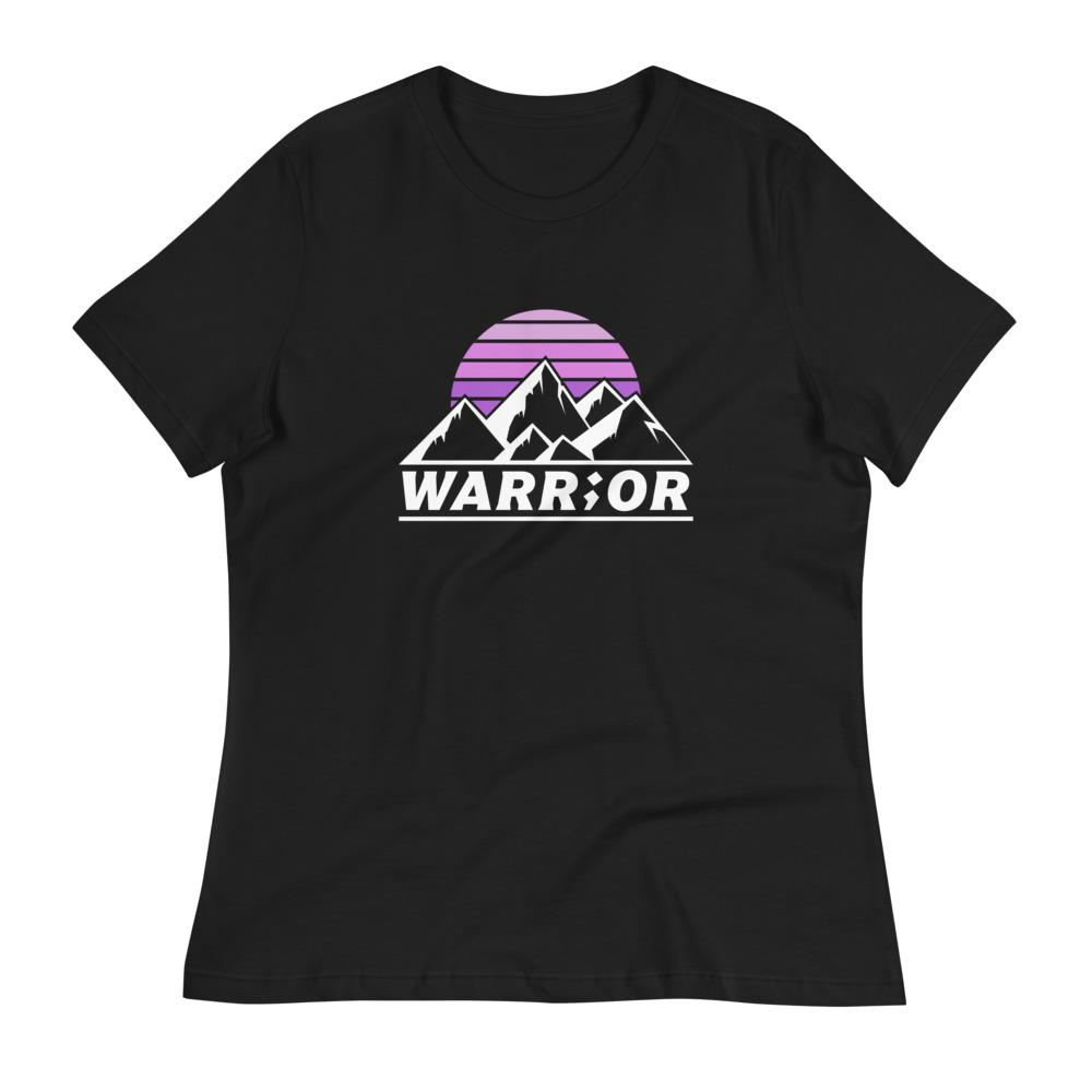 PURPLE SUNRISE WARR;OR Women’s T-Shirts Women’s Relaxed T-Shirt Black S 