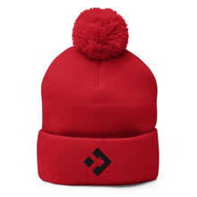 Load image into Gallery viewer, RAYVORRO LOGO Women’s Beanies Pom-Pom Beanie Red 
